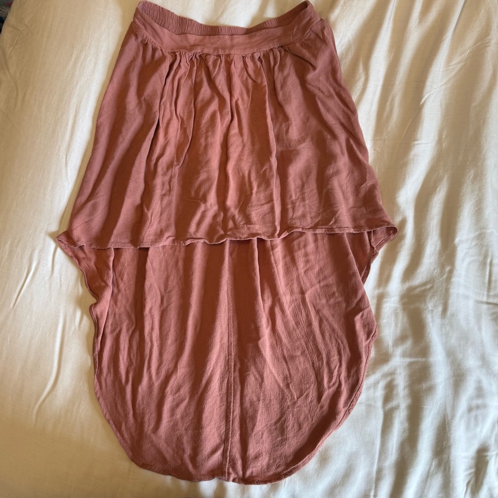 Hi-Lo flowy elastic waist Mauve Pink Forever 21 Vintage Skirt